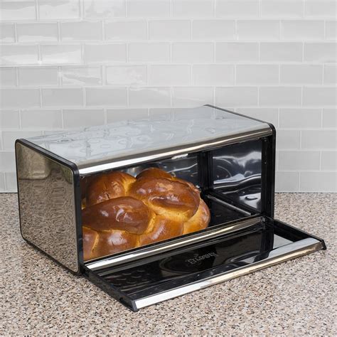 home it stainless steel bread box|stainless steel bread bins uk.